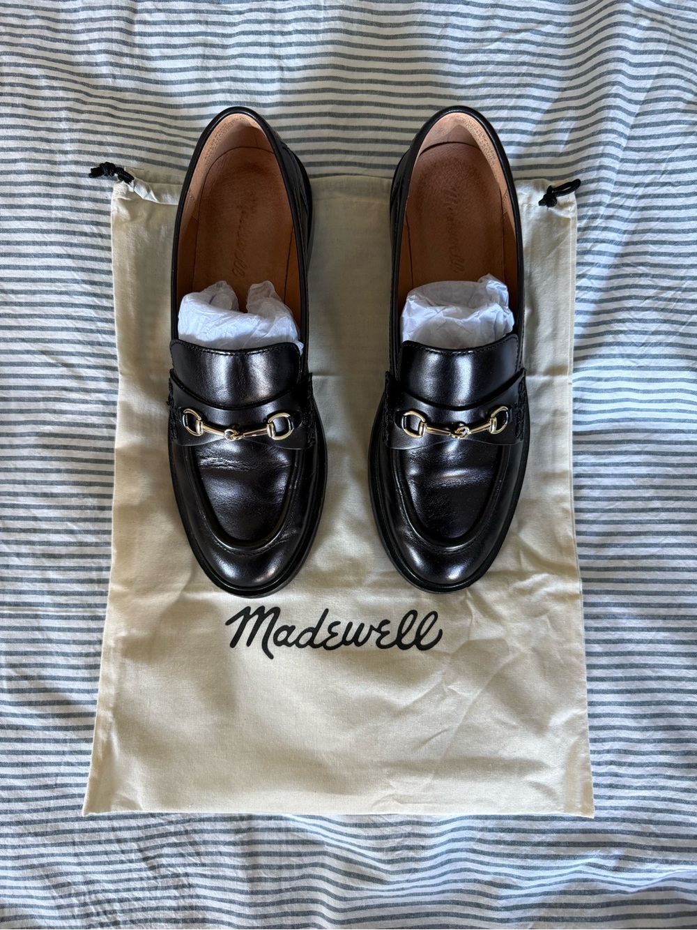 Madewell Black Leather Bit-Detail Men’s Loafers